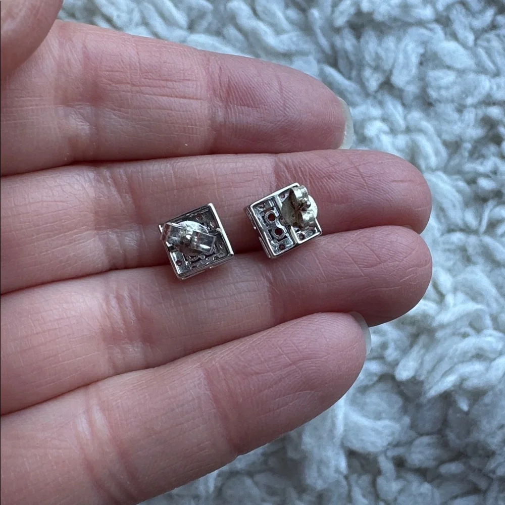 Sterling‎ Silver Square Studs